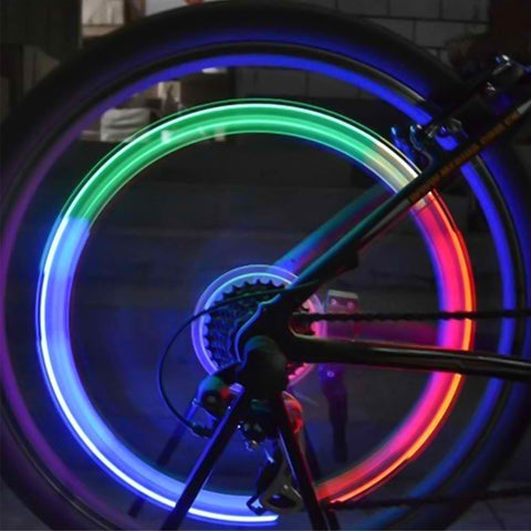 4x RGB LED Tire Tyre Air Valve Stem Cap Decor Flashing Light Car Bike Wheel Lamp