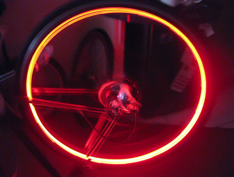 4x Red LED Wheel Tyre Tire Air Valve Stem Cap Lights Lamp For Car Motorcyle Bike