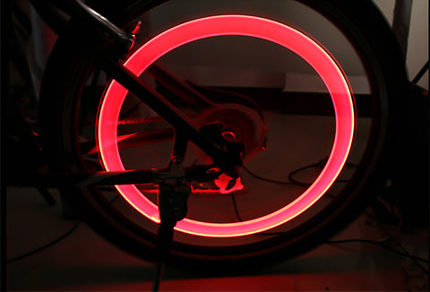 4x Red LED Wheel Tyre Tire Air Valve Stem Cap Lights Lamp For Car Motorcyle Bike