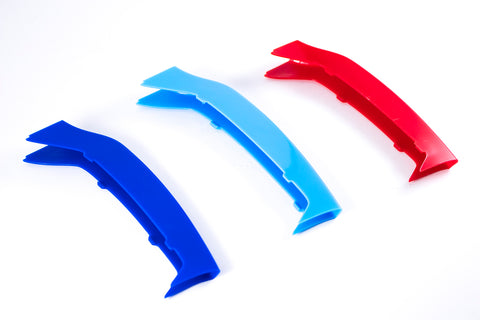M-Colored Grille Insert Trim Tri Color Strips Fit BMW 4 Series F32 F33 F36 2014+ 420i 428i 435i 420d 425d 430d 435d (9 beam bars)