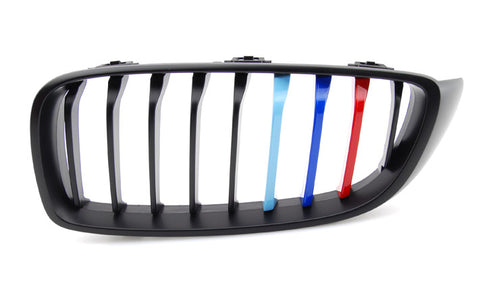 M-Colored Grille Insert Trim Tri Color Strips Fit BMW 4 Series F32 F33 F36 2014+ 420i 428i 435i 420d 425d 430d 435d (9 beam bars)