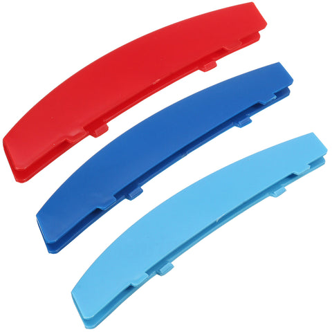 M-Colored Kidney Grille Insert Trim Tri Color Strips For BMW 5 Series 04-10 E60 525i 528i 535i 540i 545i 550i M5 (11 beam bars)