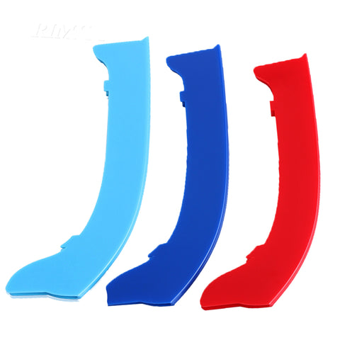 M-COLORED KIDNEY GRILLE INSERT TRIM SPORT STRIPS for BMW E90 E91 3 SERIES LCI 325i 328i 330i 335i 2009-2012 (12 beam bars)