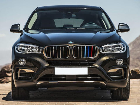 M-Colored Kidney Grille Insert Trim TRI Color Strips for BMW X6 F16 2017 and up with 7-Beam Kidney Grille