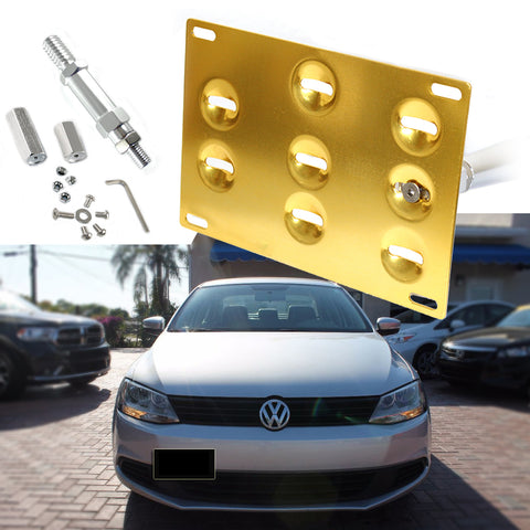 Tow Hook License Plate Bumper Mount Bracket Fit Volkswagen Jetta 2006-2009