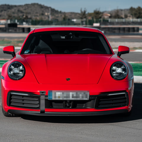 Blue / Black / Red JDM Style Tow Hole Adapter with Towing Strap for Porsche Panamera 970 Carrera 911 991