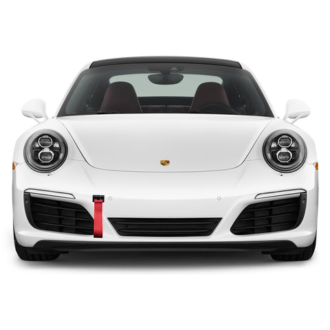 Blue / Black / Red JDM Style Tow Hole Adapter with Towing Strap for Porsche Panamera 970 Carrera 911 991