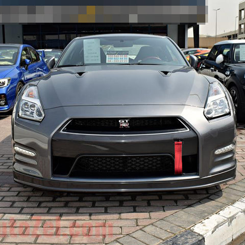 Blue / Black / Red JDM Style Tow Hole Adapter with Towing Strap for Nissan GT-R Infiniti Q50 Q60