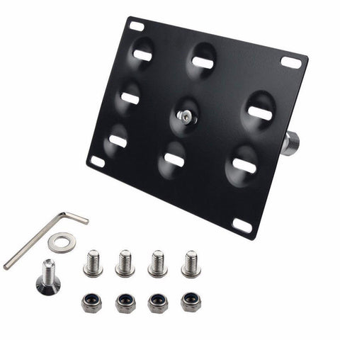 Bumper Tow Hook License Plate Mount Bracket For Honda 2nd Gen FIT CR-Z Insight Black \ Gold