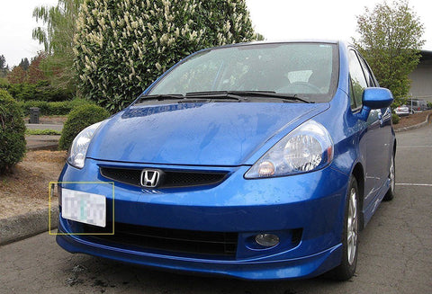 Bumper Tow Hook License Plate Mount Bracket For Honda 2nd Gen FIT CR-Z Insight Black \ Gold