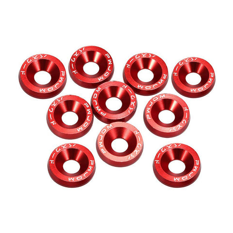 Blue / Black / Red / Gold / Purple / Silver Fender Bumper Washer Bolt, CNC Finishing Washer Engine Bay Screw Dress Up Fastener Kit