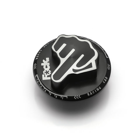 Black Aluminum Middle Finger Pattern Engine Oil Filler Fuel Filter Tank Cap Cover For Honda Acura