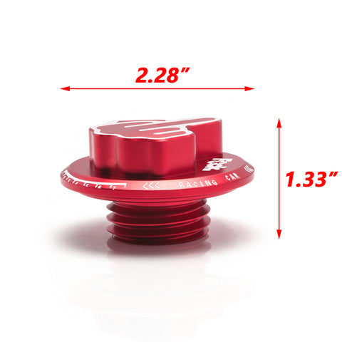 Aluminum Middle Finger Pattern Engine Oil Filler Fuel Filter Tank Cap Cover For Honda Acura