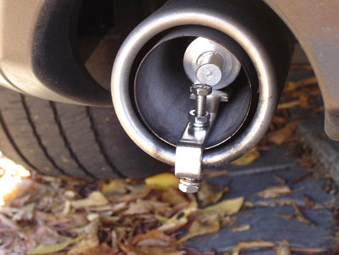 Aluminum Turbo Sound Whistle Exhaust Pipe Tailpipe BOV Blow-off Valve Simulator Muffler (XL, Silver)