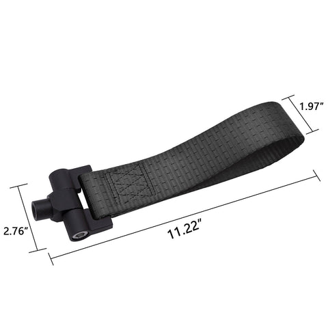 Red / Blue / Black JDM Style Tow Hole Adapter with Towing Strap for BMW X1 X3 X4 X5 X6 2 3 4 5 Fxx Series 2012+