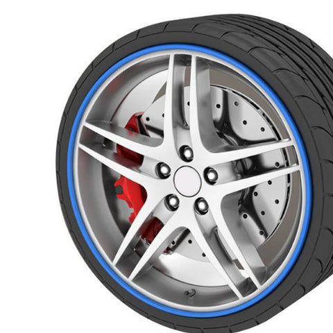 394" Yellow\ Green\ Gray\ Orange\ Blue Strip Car Wheel Hub Rim Protector Tire Ring Guard Rubber Sticker