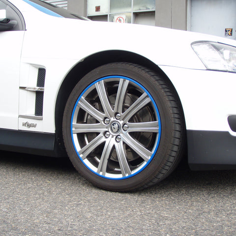 394" Yellow\ Green\ Gray\ Orange\ Blue Strip Car Wheel Hub Rim Protector Tire Ring Guard Rubber Sticker