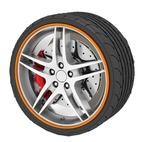 394" Yellow\ Green\ Gray\ Orange\ Blue Strip Car Wheel Hub Rim Protector Tire Ring Guard Rubber Sticker