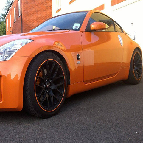 394" Yellow\ Green\ Gray\ Orange\ Blue Strip Car Wheel Hub Rim Protector Tire Ring Guard Rubber Sticker