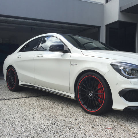 Red\ White 8M Car Rubber Stripe Wheel Hub Rim Edge Protection Tire Guard Sticker