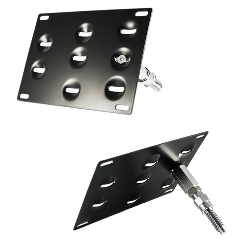 1 Set Front Tow Hook License Plate Bumper Mounting Bracket Relocator Holder Fit 2006-2008 Honda Fit Acura TL