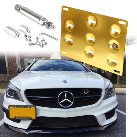 1 Set Front Tow Hook License Plate Bumper Mounting Bracket Fit Mercedes-Benz C E S M GLA GLK CLA ML SL AMG Class