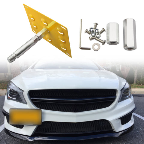1 Set Front Tow Hook License Plate Bumper Mounting Bracket Fit Mercedes-Benz C E S M GLA GLK CLA ML SL AMG Class
