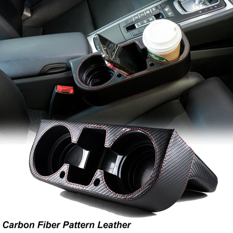 Car Seat Seam Wedge Storage Organizer Cup Holder Bottle Drink Phone Mount Stand Black Plastic, Universal Fit