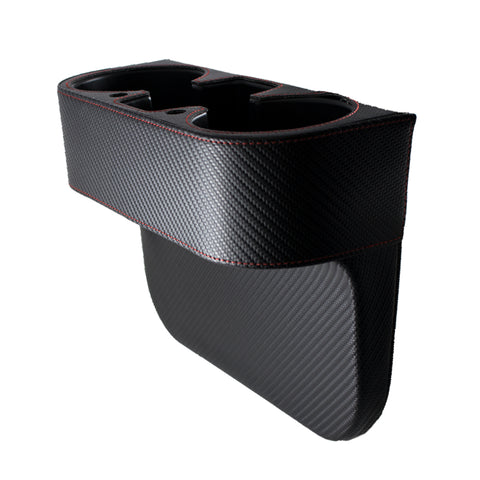 Car Seat Seam Wedge Storage Organizer Cup Holder Bottle Drink Phone Mount Stand Black Plastic, Universal Fit