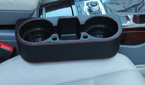 Car Seat Seam Wedge Storage Leather Organizer Cup Holder Drink Phone Mount Stand