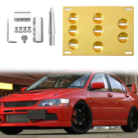 1 Set Front Tow Hook License Plate Bumper Mounting Bracket Fit Mitsubishi Lancer Evolution Evo X …