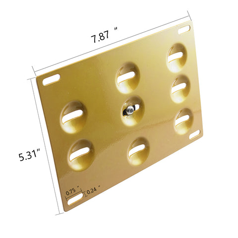 1 Set Front Tow Hook License Plate Bumper Mounting Bracket Fit Mitsubishi Lancer Evolution Evo X …