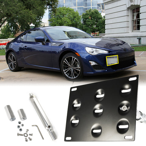 License Plate Mounting Bracket Front Bumper Tow Hook for FRS BRZ WRX STi 86 Toyota Scion Subaru