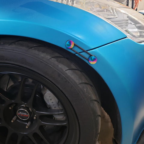 Neo Aluminum Alloy Spike Quick Release Fasteners For Car Exterior Bumper Trunk Fender Hatch Lids JDM Style