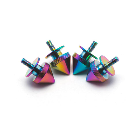 Neo Aluminum Alloy Spike Quick Release Fasteners For Car Exterior Bumper Trunk Fender Hatch Lids JDM Style