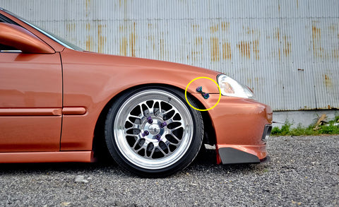 Neo Aluminum Alloy Spike Quick Release Fasteners For Car Exterior Bumper Trunk Fender Hatch Lids JDM Style