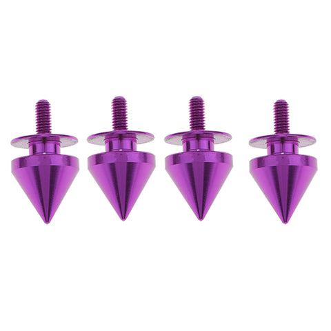 JDM Spike Alloy Thorn Quick Release Fastener Kit Bumper Trunk Fender Lids Purple