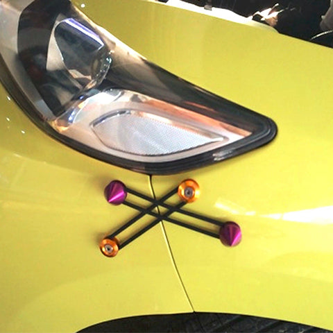 JDM Spike Alloy Thorn Quick Release Fastener Kit Bumper Trunk Fender Lids Purple