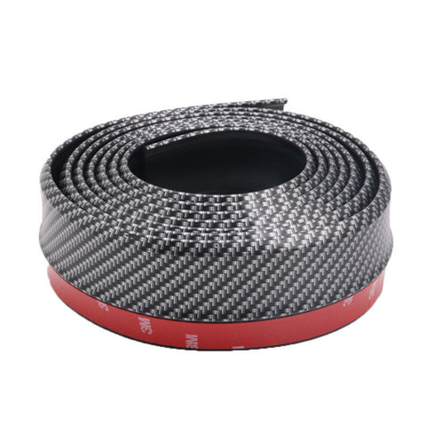 Universal Carbon Fiber Black Texture Bumper Lip Splitter Chin Spoiler Body Kits