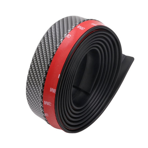 Universal Carbon Fiber Black Texture Bumper Lip Splitter Chin Spoiler Body Kits