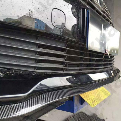 Universal Carbon Fiber Black Texture Bumper Lip Splitter Chin Spoiler Body Kits