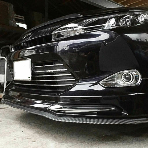 Universal Carbon Fiber Black Texture Bumper Lip Splitter Chin Spoiler Body Kits