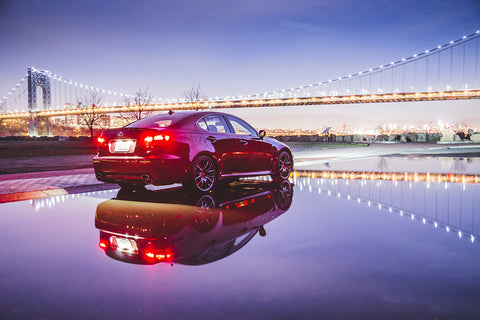 2x LED Red Lens Bumper Taillight Reflector Brake Lights For Lexus Toyota