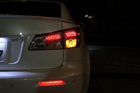 2x LED Red Lens Bumper Taillight Reflector Brake Lights For Lexus Toyota