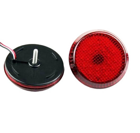 2x Round LED Red Lens Bumper Taillight Reflector Brake Lights For Scion Toyota Corolla