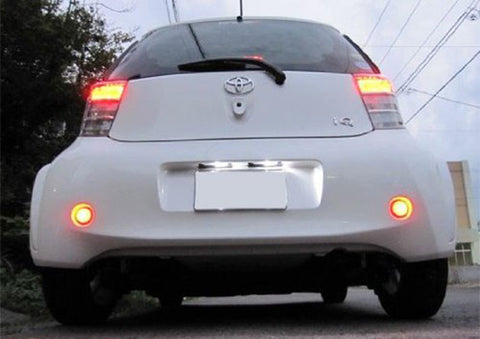 2x Round LED Red Lens Bumper Taillight Reflector Brake Lights For Scion Toyota Corolla