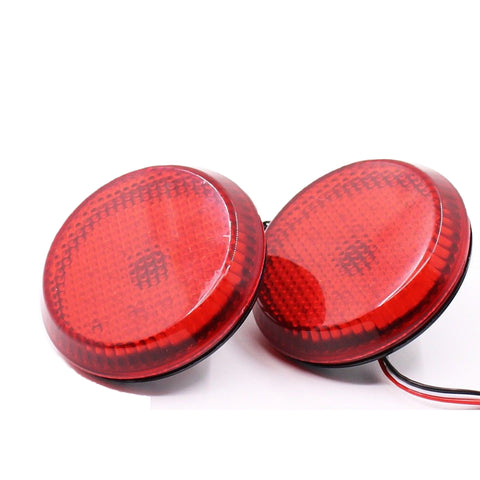 2x Round LED Red Lens Bumper Taillight Reflector Brake Lights For Scion Toyota Corolla