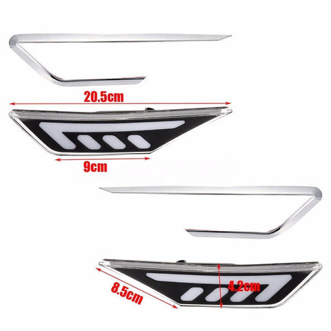 2x JDM Clear White/Amber COB LED Side Marker Lights for 2016-up 10th Gen Honda Civic