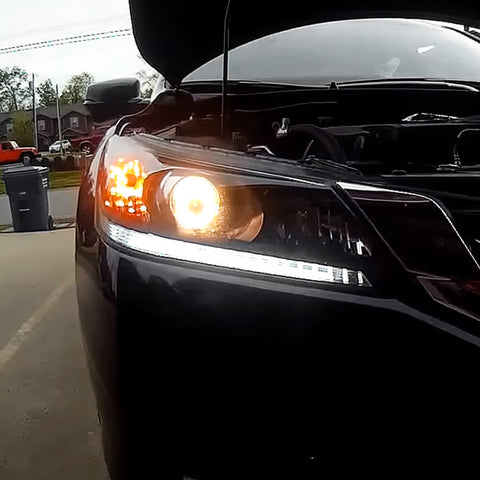 2pcs 11.8" / 18.5" Xenon White LED Headlight Daytime Running Light Strip LED Assembly for Honda Accord Sedan 2013-2015 Retrofit