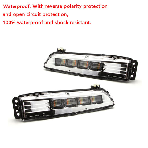 for Honda Accord 2018 2019 LED Fog Light Kit Assembly, Front Bumper LED Fog Light Bezel Cover with White Ice Blue Amber LED DRL Fog Lamp Turn Signal Light